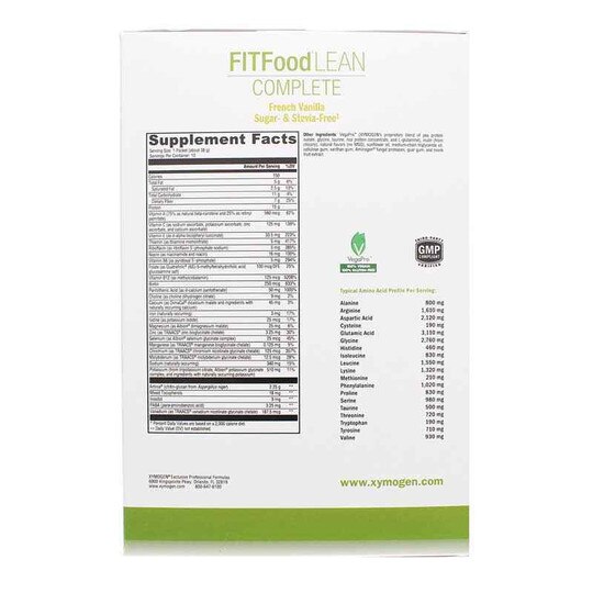 FITFood Lean Complete Sugar & Stevia Free, XYM